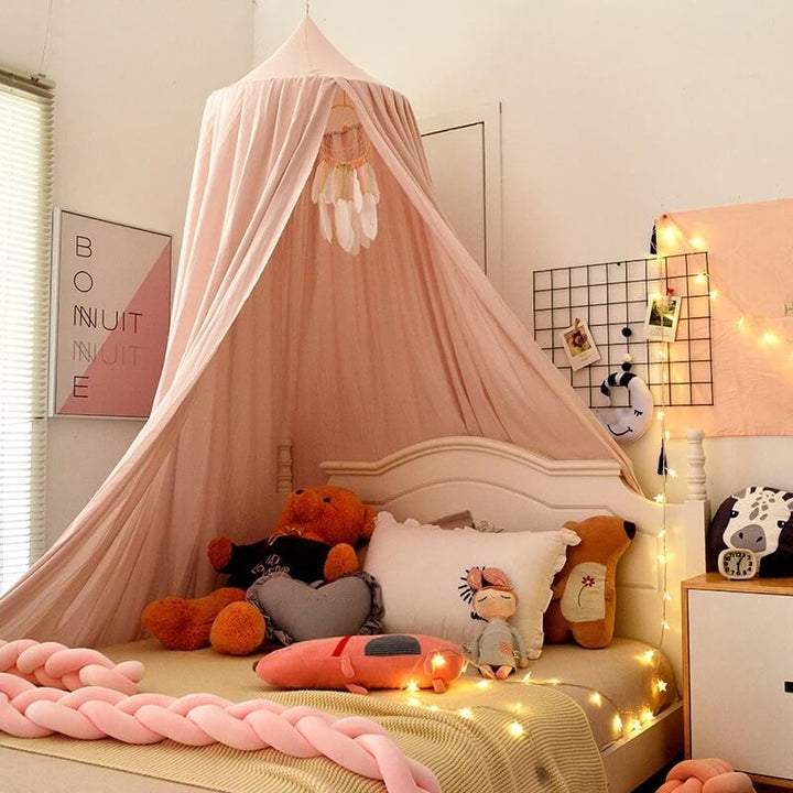 Refugio infantil: dosel opaco para cama, espacio seguro y suave para la imaginación y el juego.