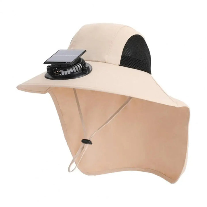 Sombrero ventilador UV, gorra solar unisex recargable para frescor en aire libre.