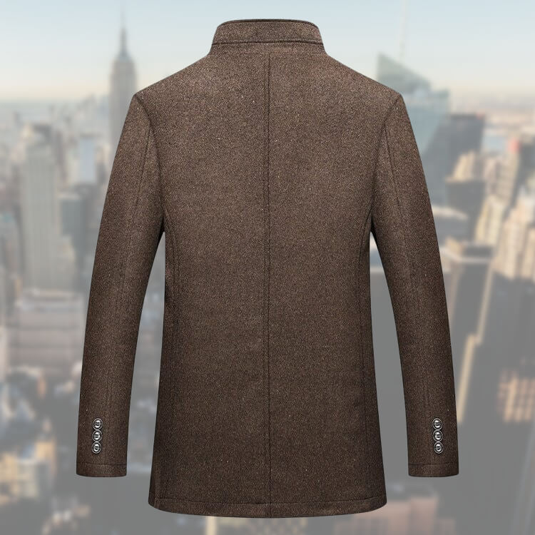 Abrigo largo de hombre, chaqueta elegante con chaleco desmontable. Perfecto para invierno y estilo formal. Tallas grandes.
