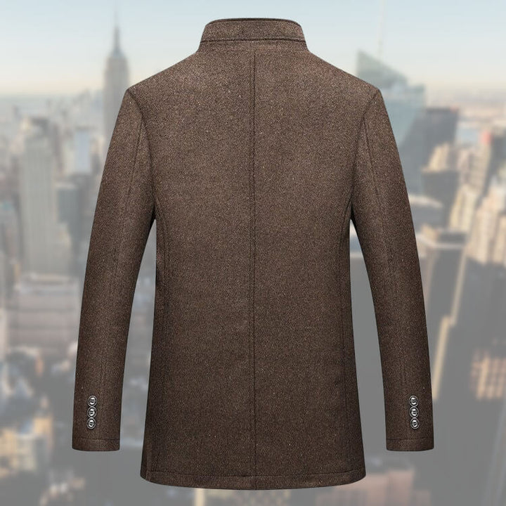 Abrigo largo de hombre, chaqueta elegante con chaleco desmontable. Perfecto para invierno y estilo formal. Tallas grandes.