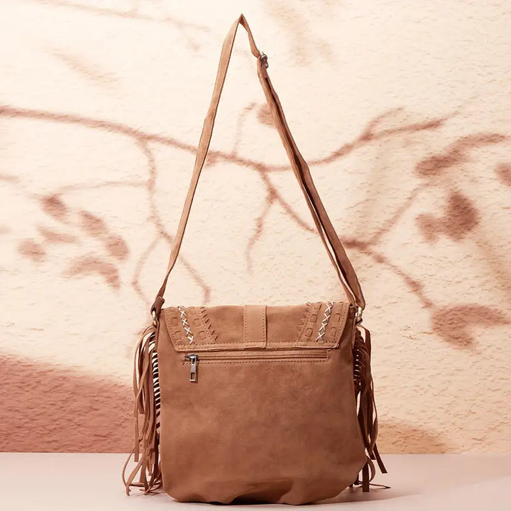 Bolso de mujer vintage RIA marrón, accesorio de hombro clásico con un encanto retro atemporal para cualquier look.