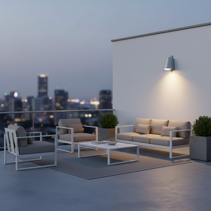 Lámpara de pared IP65, LED 3W, exterior, industrial, campana, para iluminación moderna.