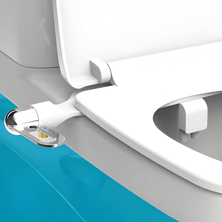 Accesorio de bidet ultra delgado para inodoro, ideal para higiene personal avanzada en el baño.