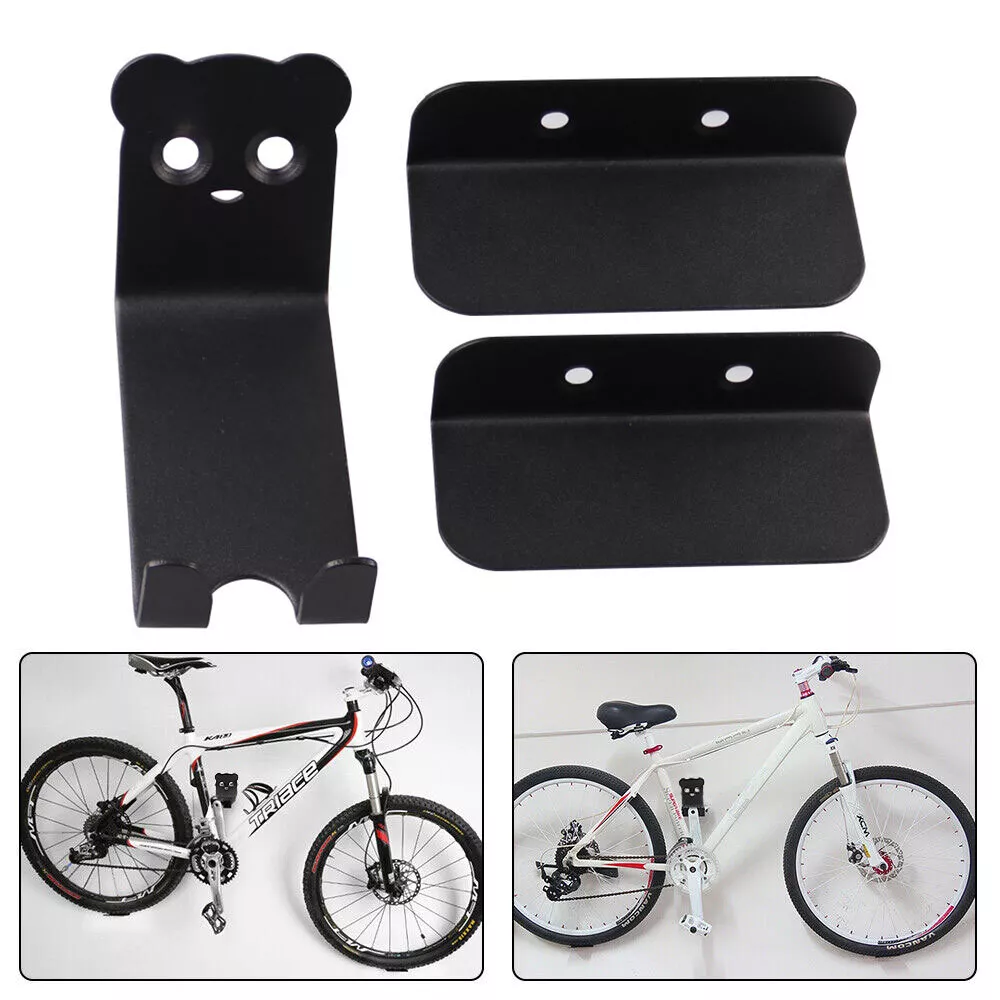 Gancho de acero resistente para bicicleta. Montaje en pared, organizador compacto de almacenamiento.