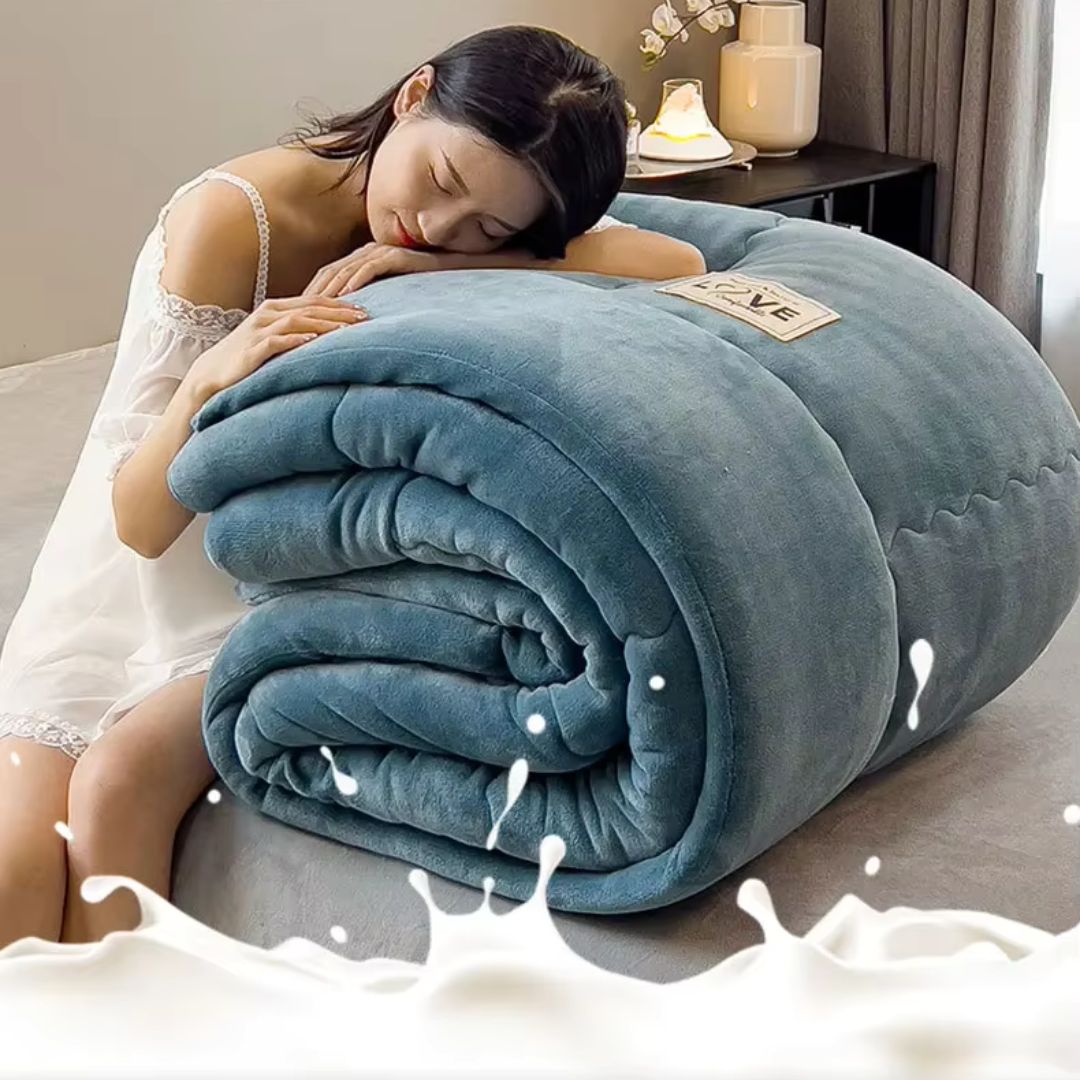 Manta de franela doble capa, suave y transpirable, ideal para dormitorio u hogar. Confort cálido superior.