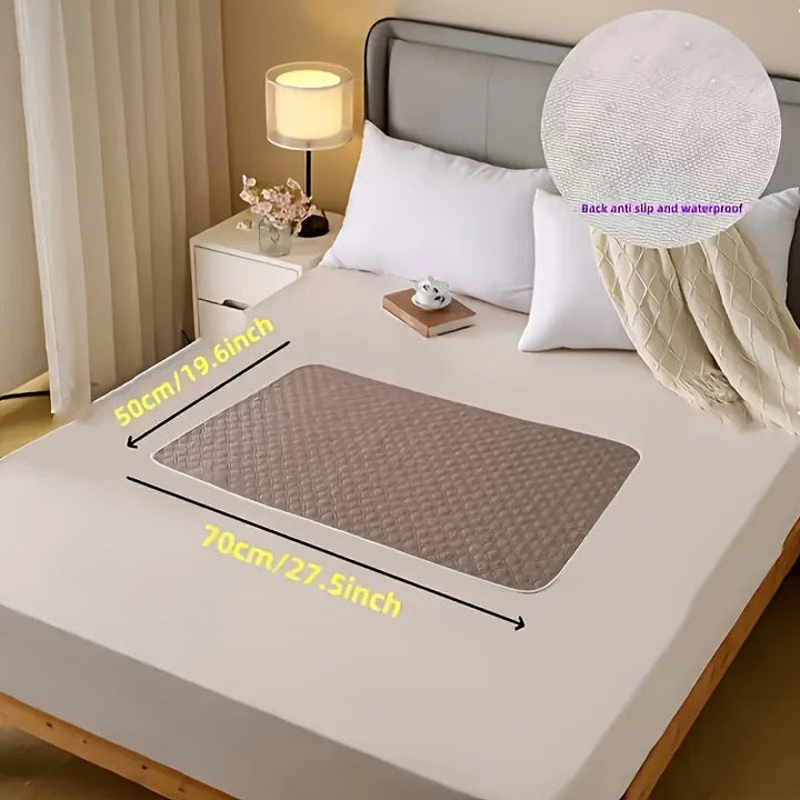 Protector de cama antideslizante para incontinencia, lavable, reutilizable y absorbente, seguro para cualquier colchón.
