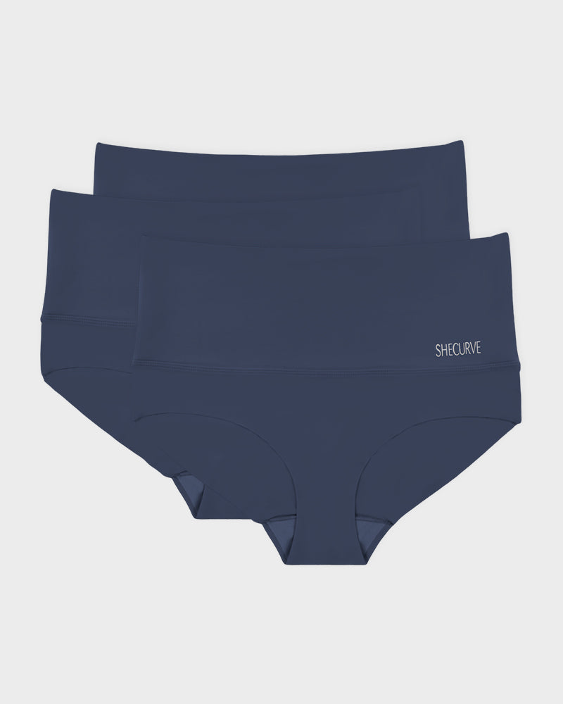Comodidad y soporte: bragas de tiro alto para mujer, paquete de 3 con control abdominal, ideales para cada día.