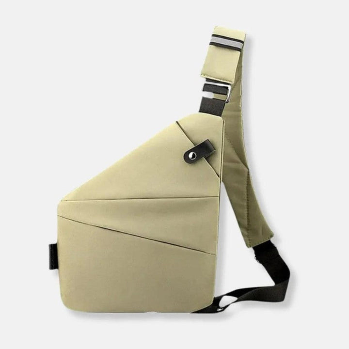 Bolso bandolera triangular unisex, seguro y convertible. Un accesorio clave para cualquier viaje.