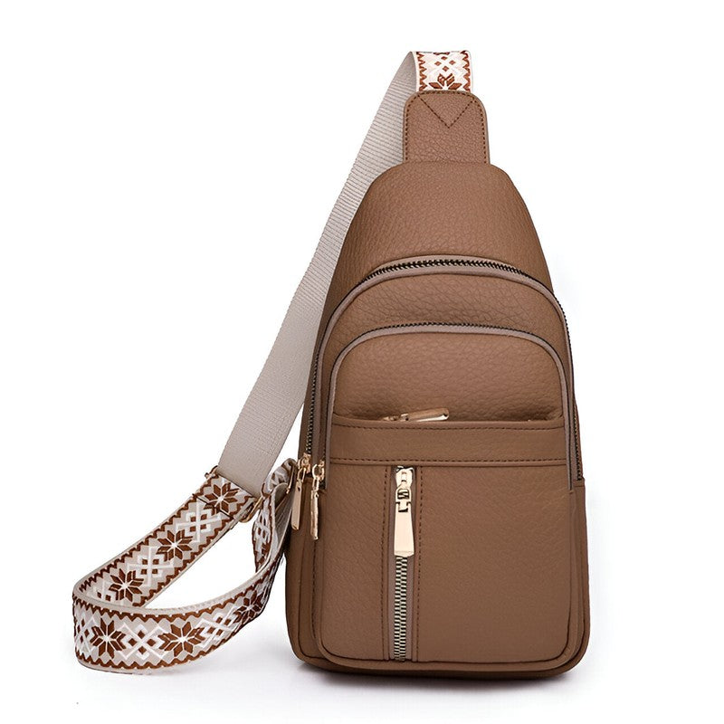 Bolso bandolera de moda para mujer, diseño cruzado elegante con función antirrobo para seguridad diaria.