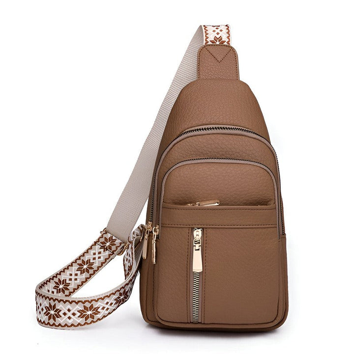 Bolso bandolera de moda para mujer, diseño cruzado elegante con función antirrobo para seguridad diaria.