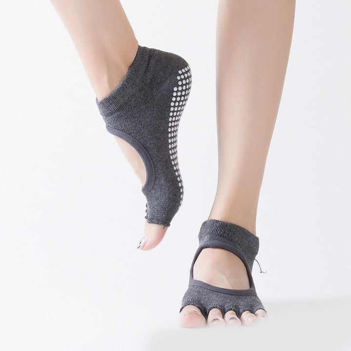 Calcetines antideslizantes para yoga, pilates y estiramientos, agarre seguro.