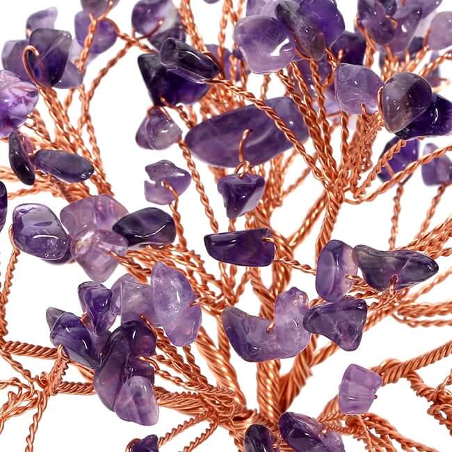 Árbol de gemas Feng Shui, bonsái de cristal artesanal que promueve la prosperidad y bienestar.