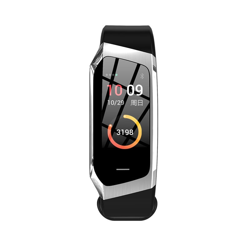Smartwatch de fitness unisex para presión arterial, ritmo cardiaco y seguimiento de actividad física.
