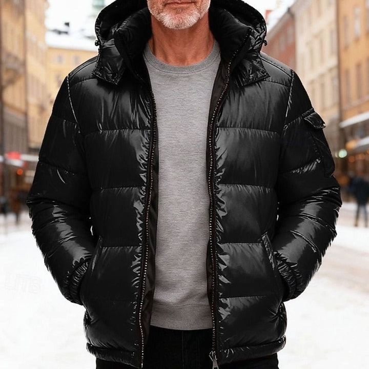 Abrigo guateado de hombre con capucha, chaqueta acolchada de invierno para frío extremo.