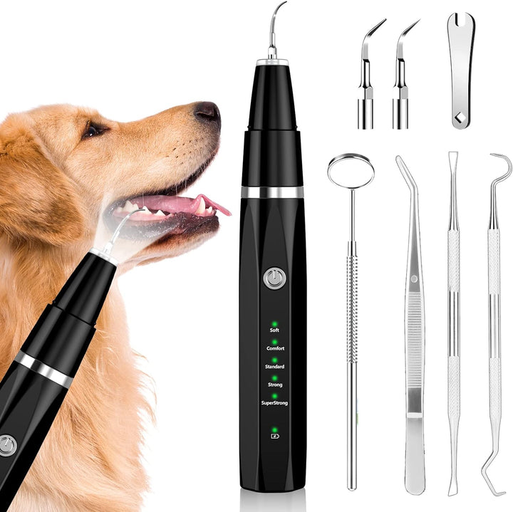 Kit dental ultrasónico profesional para mascotas, perros y gatos. Limpieza profunda contra el sarro y mejora la higiene oral.
