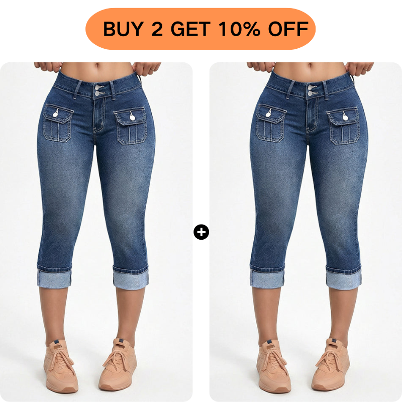 Capri mujer azul, combina confort y moda para cualquier ocasión de primavera.
