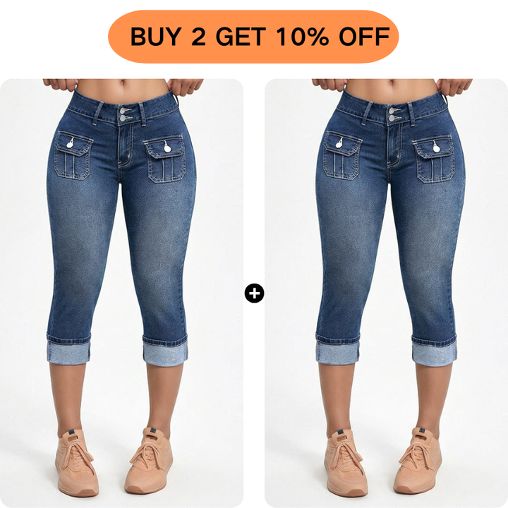 Capri mujer azul, combina confort y moda para cualquier ocasión de primavera.