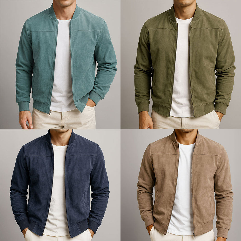 Chaqueta hombre clásica y moderna de estilo urbano. Ropa exterior casual y elegante para moda masculina versátil.