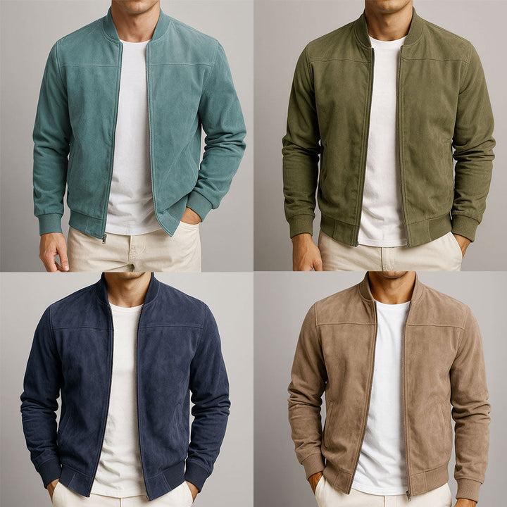 Chaqueta hombre clásica y moderna de estilo urbano. Ropa exterior casual y elegante para moda masculina versátil.