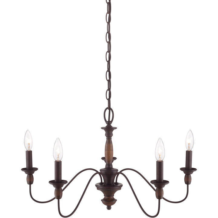 Iluminación decorativa: candelabro contemporáneo de madera y metal. Estilo único.