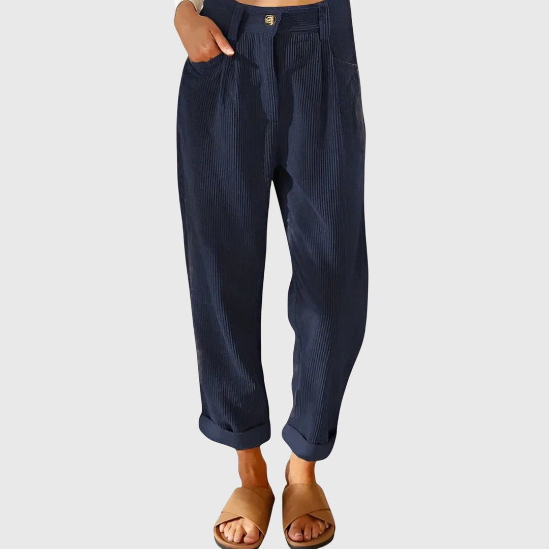 Pantalón Hortensia de mujer en colores variados, un básico moderno y sofisticado para cualquier outfit.