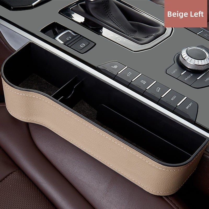 Organizador de asiento universal para coche, optimiza el espacio y guarda tus bebidas.