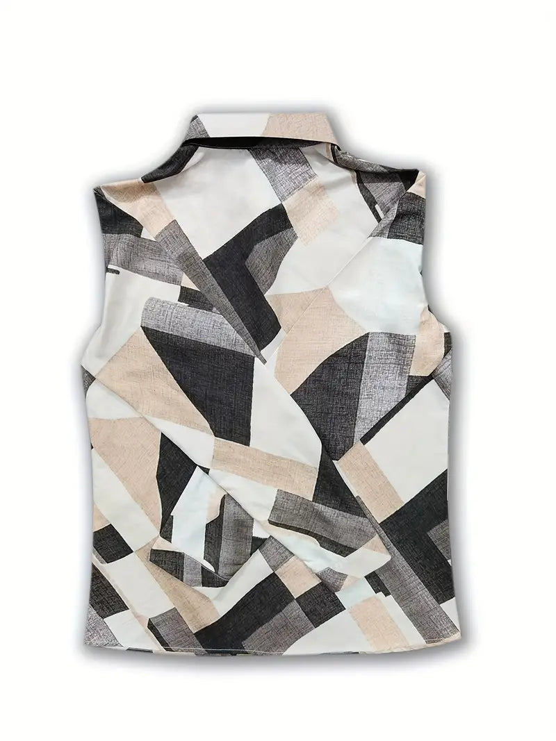 Blusa de primavera-verano para mujer. Elegante y versátil, ideal para looks casuales y formales.