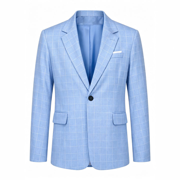 Blazer hombre cuadros azul, ligera y cómoda para un toque sofisticado en cualquier evento.