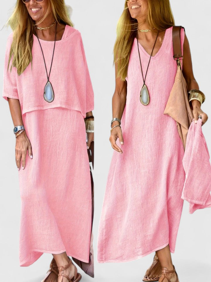 Versátil conjunto de dos piezas para mujer, falda y top, perfecto para un look elegante y cómodo.