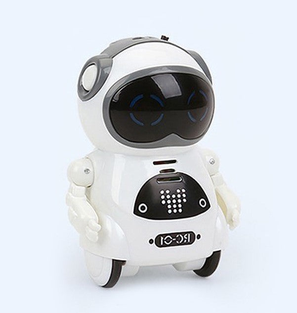 Juguete robot RC de bolsillo con comunicación interactiva y modo de repetición. Diversión para niños.