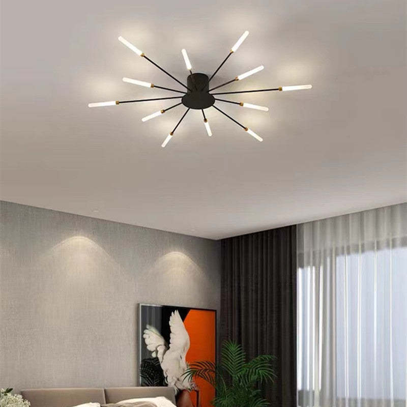 Lámpara de techo LED negra. Estilo moderno y eficiencia energética para la iluminación del hogar.