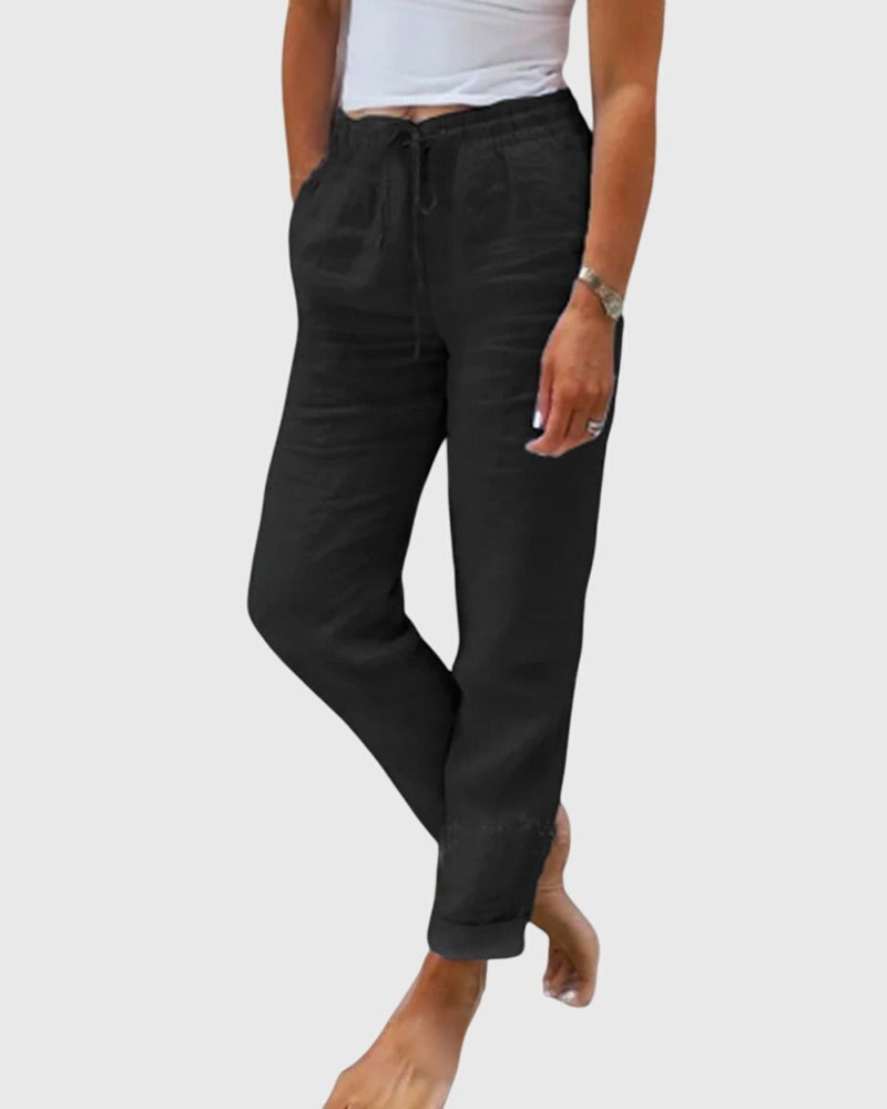 Pantalones cómodos de mujer, elegantes y versátiles para un estilo sin esfuerzo.
