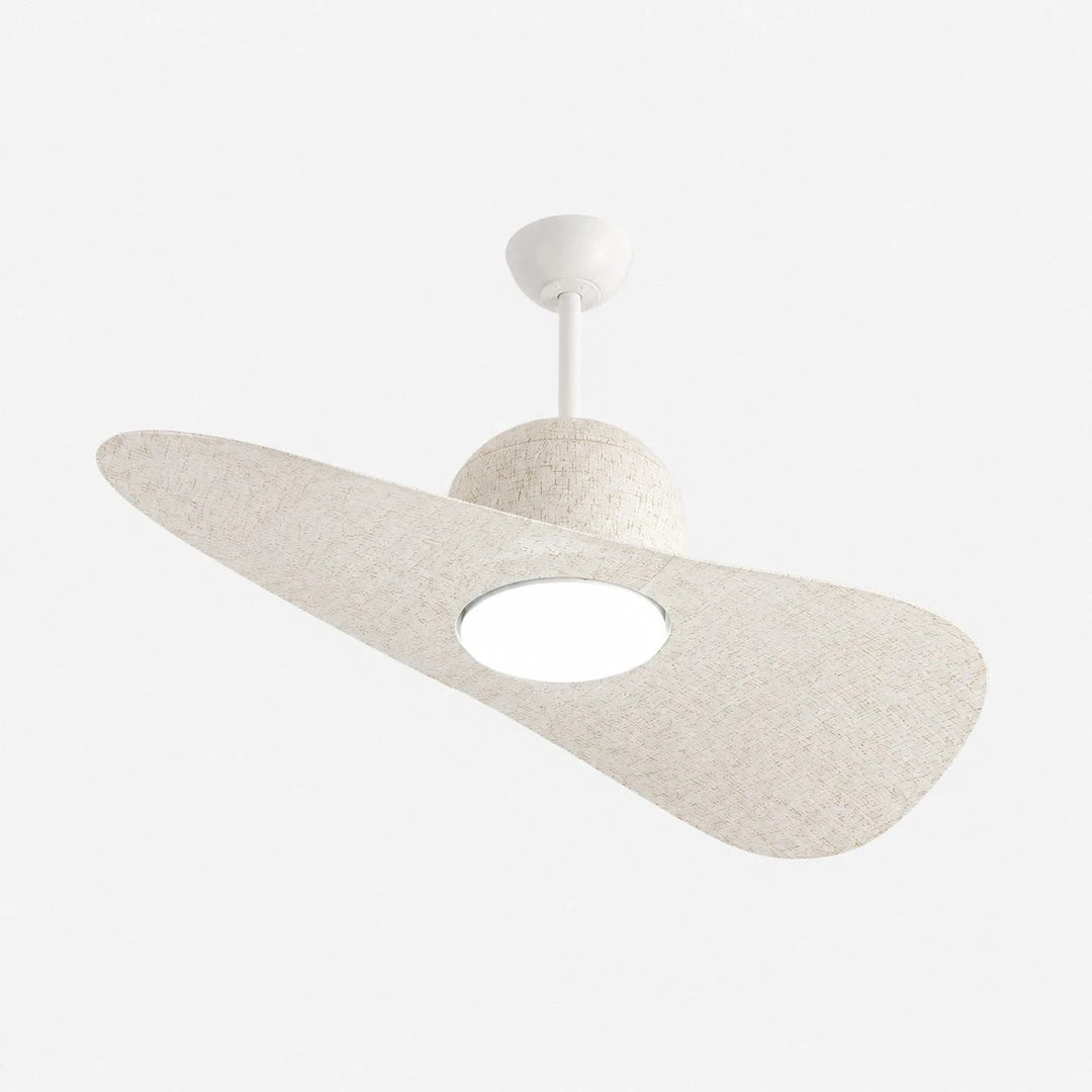 Ventilador de techo LED dimerizable, diseño elegante. Iluminación y decoración moderna.