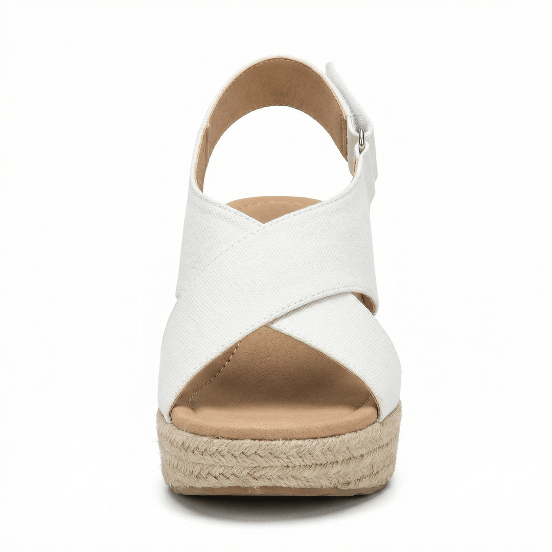 Sandalias de alpargata de cuña para mujer, que combinan comodidad y estilo con su plataforma para el verano.