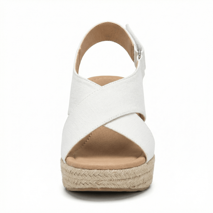 Sandalias de alpargata de cuña para mujer, que combinan comodidad y estilo con su plataforma para el verano.