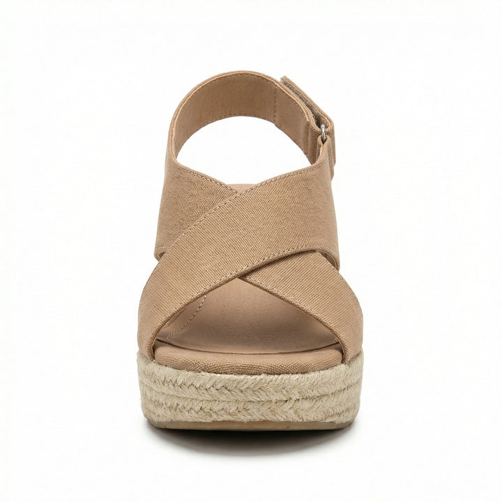 Alpargatas de cuña de mujer, sandalias cómodas y elegantes para un look de verano con moda.