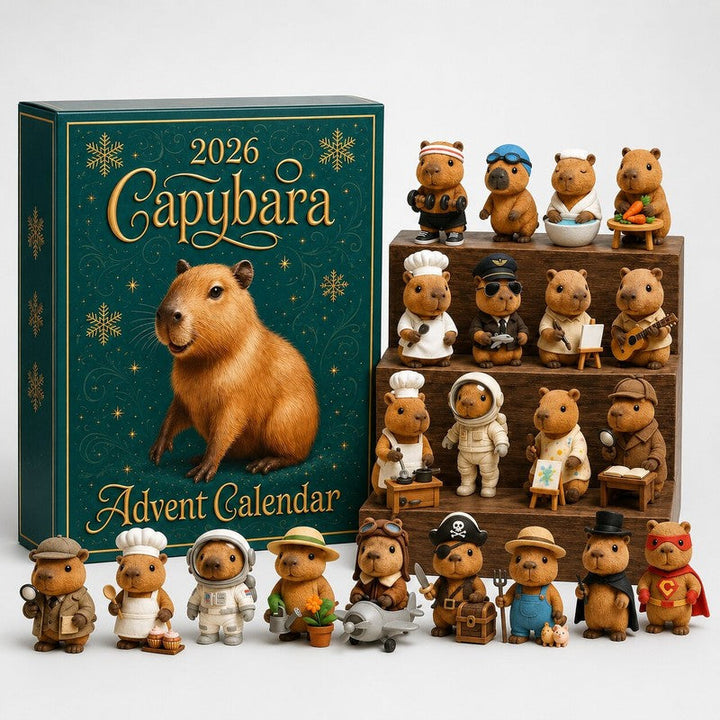 Familia disfrutando del Calendario de Adviento Capibara 2026. Crea memorias navideñas con sorpresas diarias.