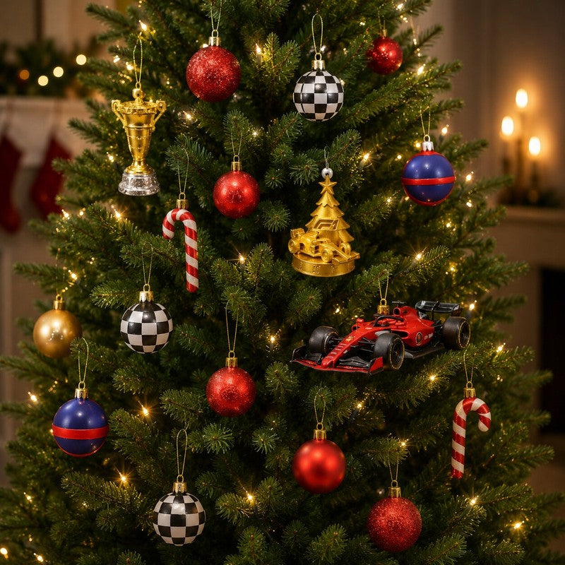 Calendario de Adviento temático de carreras de F1, listo para la cuenta regresiva navideña. Regalo perfecto para niños.