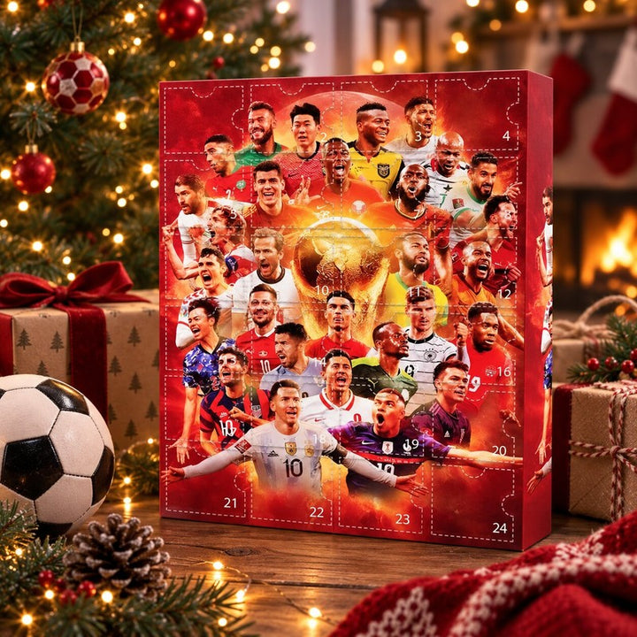 Regalo de Navidad: Calendario de adviento temático fútbol para aficionados y niños.
