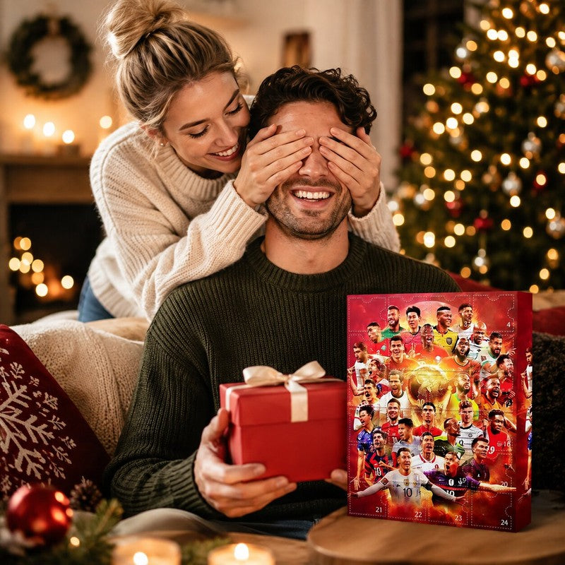 Prepárate para la Navidad con el Calendario de Adviento de Fútbol para niños y fans del mundial.