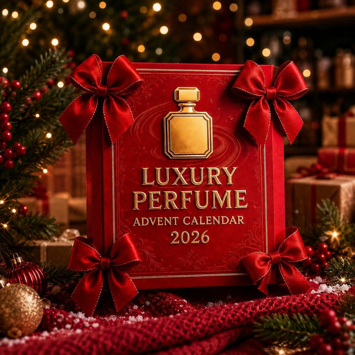 Regalo de Navidad festivo: calendario de adviento con selección exclusiva de fragancias y aromas de lujo.