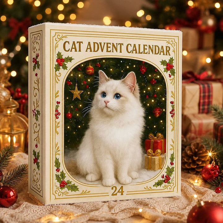 Regalo de Navidad: Calendario de Adviento con diseño de gato, una sorpresa diaria para el hogar.