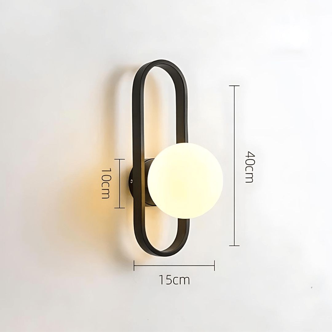 Lámpara de pared interior para salón o dormitorio, estilo moderno con iluminación LED bidireccional cálida.