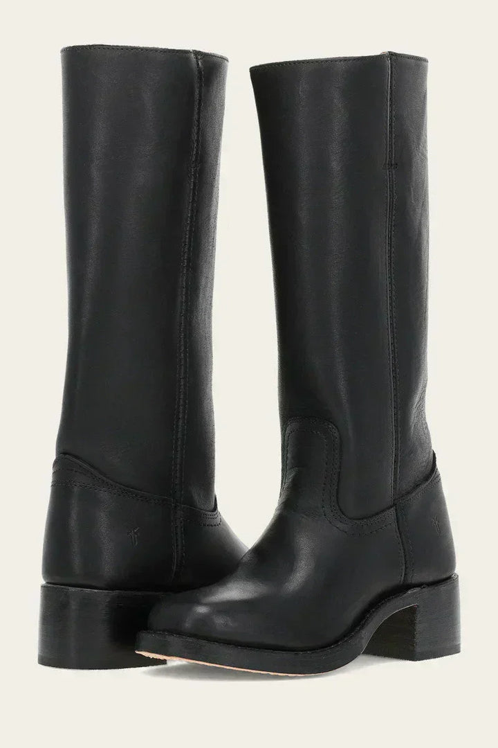 Botas de tacón para mujer, cuero flexible que se adapta, estilo moderno y funcionalidad impecable.
