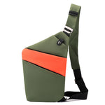 Verde con hombro derecho naranja