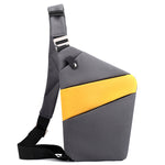 Gris oscuro con hombro izquierdo amarillo