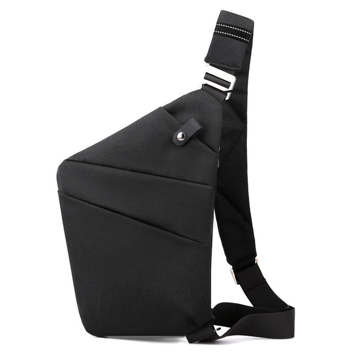 Bolso de hombro antirrobo moderno, cómodo para hombres y mujeres en movimiento urbano.