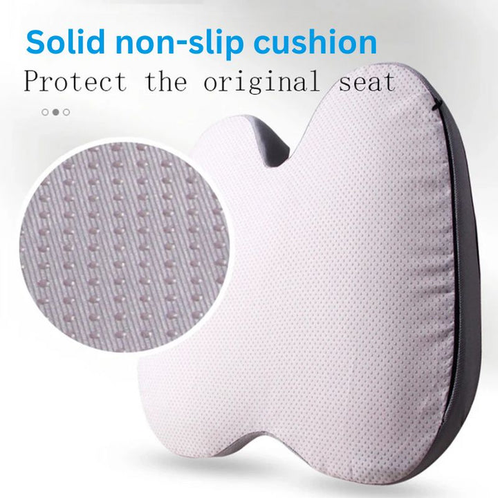 Cojín de asiento para conducción sin dolor. Ergonómico, con espuma viscoelástica para coxis y ciática.