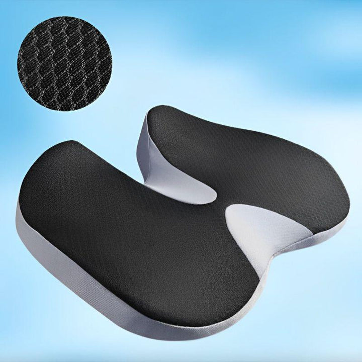 Cojín ergonómico de espuma viscoelástica para asiento de coche. Ideal para alivio del dolor de ciática y coxis.