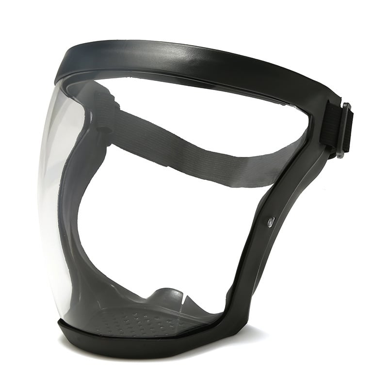 Protector facial transparente unisex para entornos de trabajo exigentes.